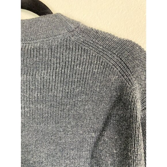 Lululemon Merino Wool Blend Crewneck Sweater size 4 Gray Ribbed Knit Pullover - Picture 12 of 16